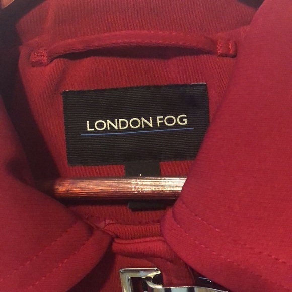 London fog red snap front coat szL - Picture 6 of 14